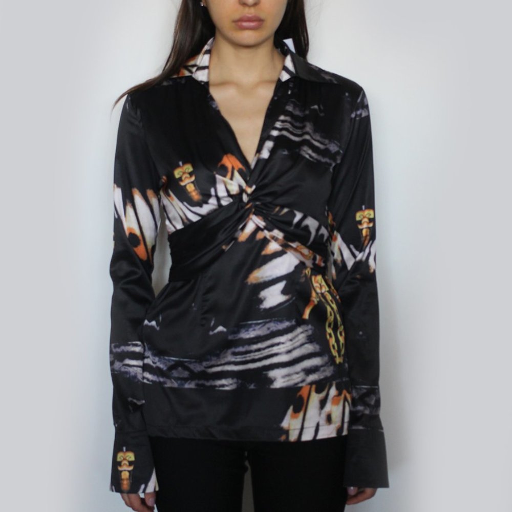 Colorful Pattern Blouse-1710